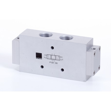 5/3-as pneumatikus vezérlésű szelep, középállásban leszellőztetett - G3/4 