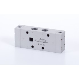 5/3-as pneumatikus vezérlésű szelep, középállásban leszellőztetett - G3/8 