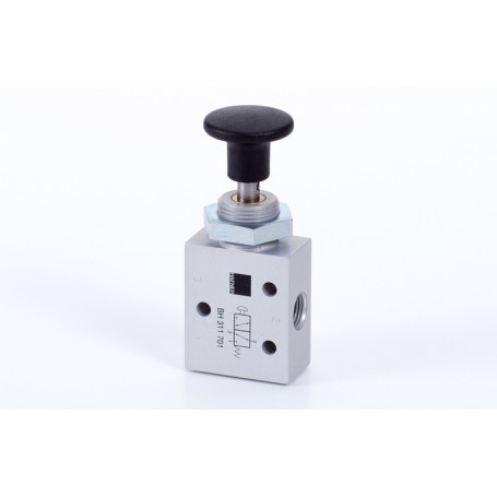 3/2-es nyomógombos szelep, monostabil - G1/4 
