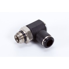 Sarok fojtó-visszacsapó szelep, bemenő levegő fojtva - szelepbe