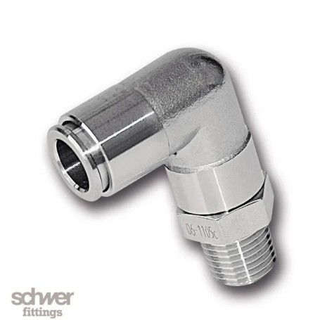 Push-In forgatható könyök csatlakozó D 4mm, R 1/8 