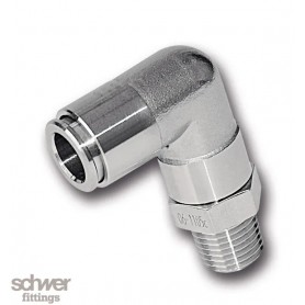 Push-In forgatható könyök csatlakozó D 10mm, R 3/8 