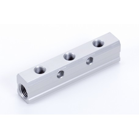 Elosztótömb - G3/8 - G1/4 - 1x6 helyes + tápcsatorna