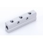 Elosztótömb - G3/8 - G1/4 - 2x3 helyes + tápcsatorna