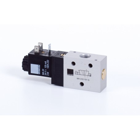 3/2-es elektromos vezérlésű szelep, G-széria, monos. - alaph.zárt - G1/4 